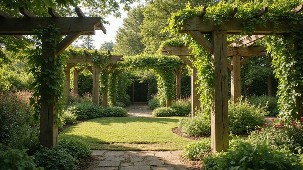 eco friendly outdoor climbing plant structures