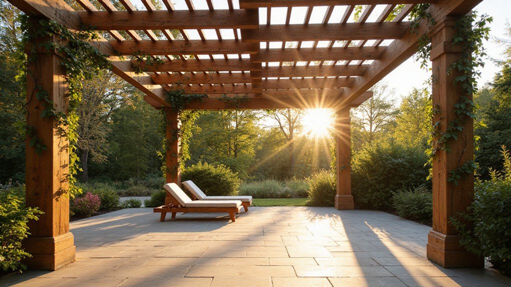 natural wood pergola designs