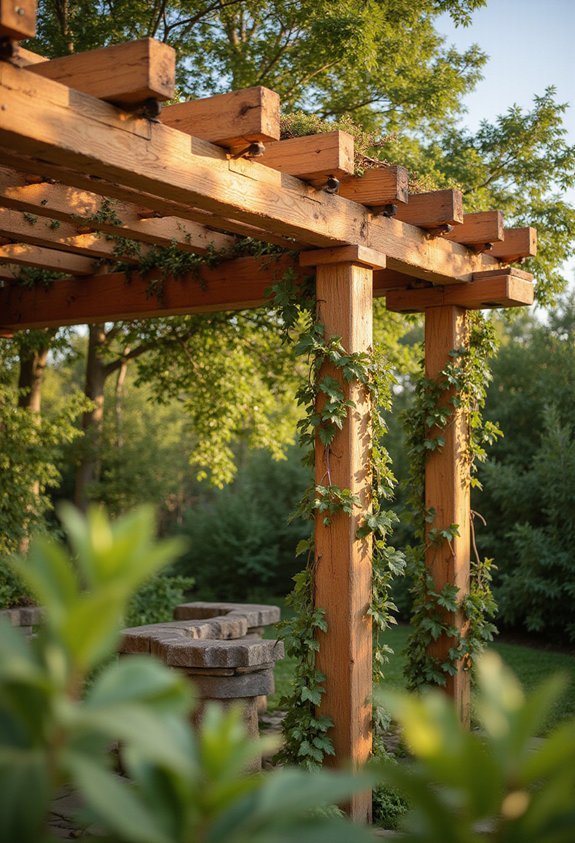 responsibly sourced aromatic cedar pergola